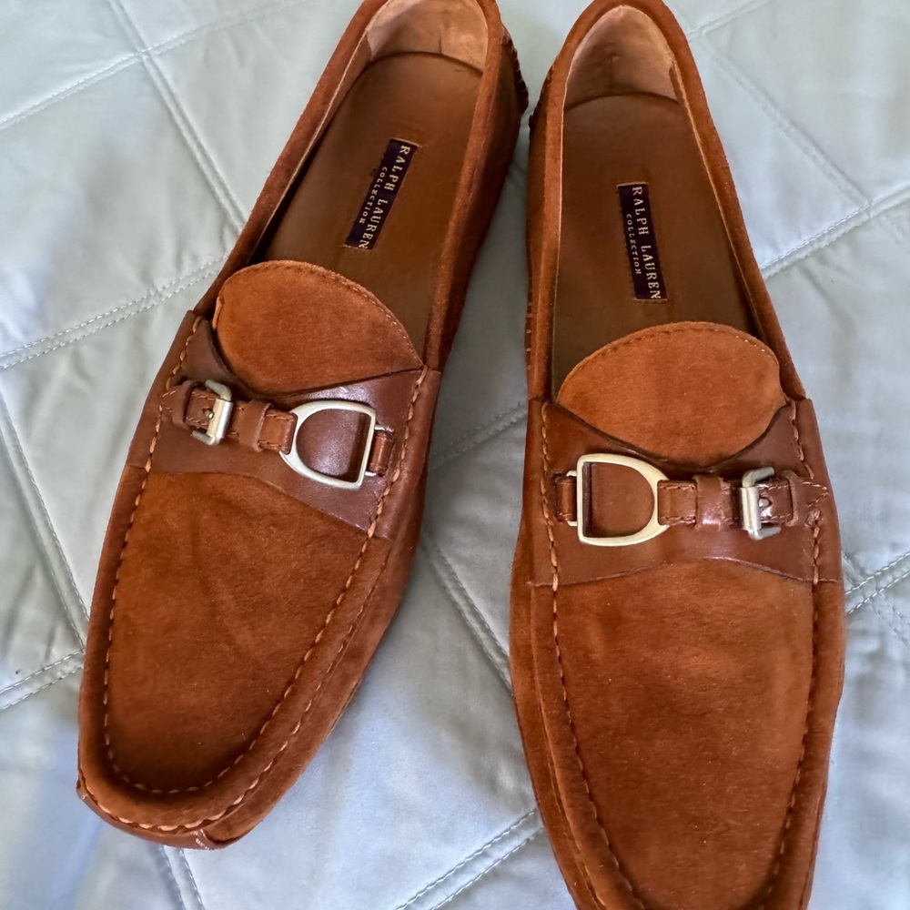 Purple Label Ralph Lauren suede buckle driving size 10